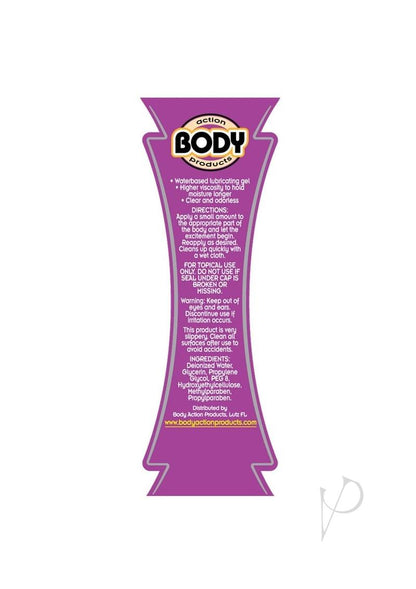 Body Action Supreme Gel Water Based Lubricant - 2.3 Oz