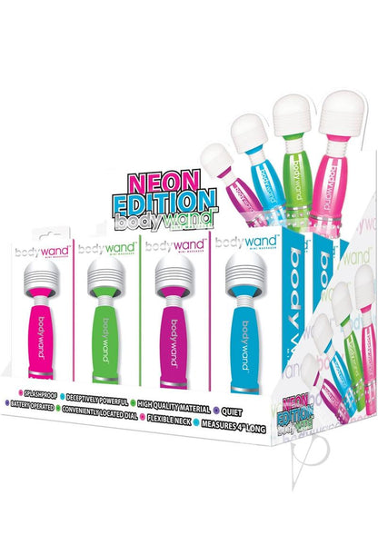 Bodywand Mini Wand Massager Neon Edition - 12 Per Display - Assorted Colors