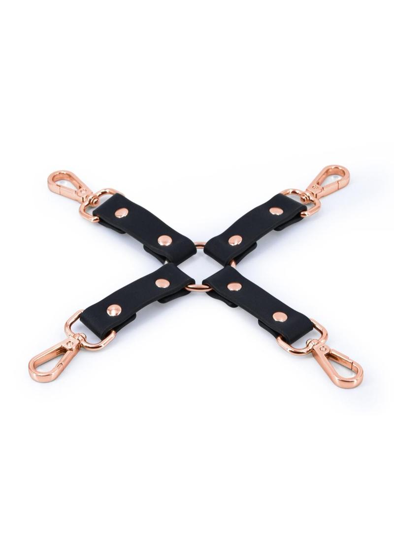 Bondage Couture Pu Leather Hog Tie - Black