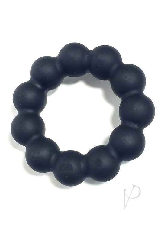 Boneyard Meat Ballz 2x Stretch Silicone Beaded Cock Ring - Black