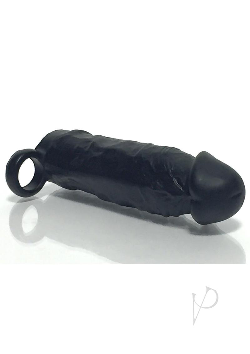 Boneyard Meaty 3x Stretch Silicone Penis Extender - Black - 6.5in