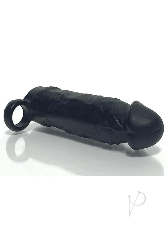 Boneyard Meaty 3x Stretch Silicone Penis Extender - Black - 6.5in