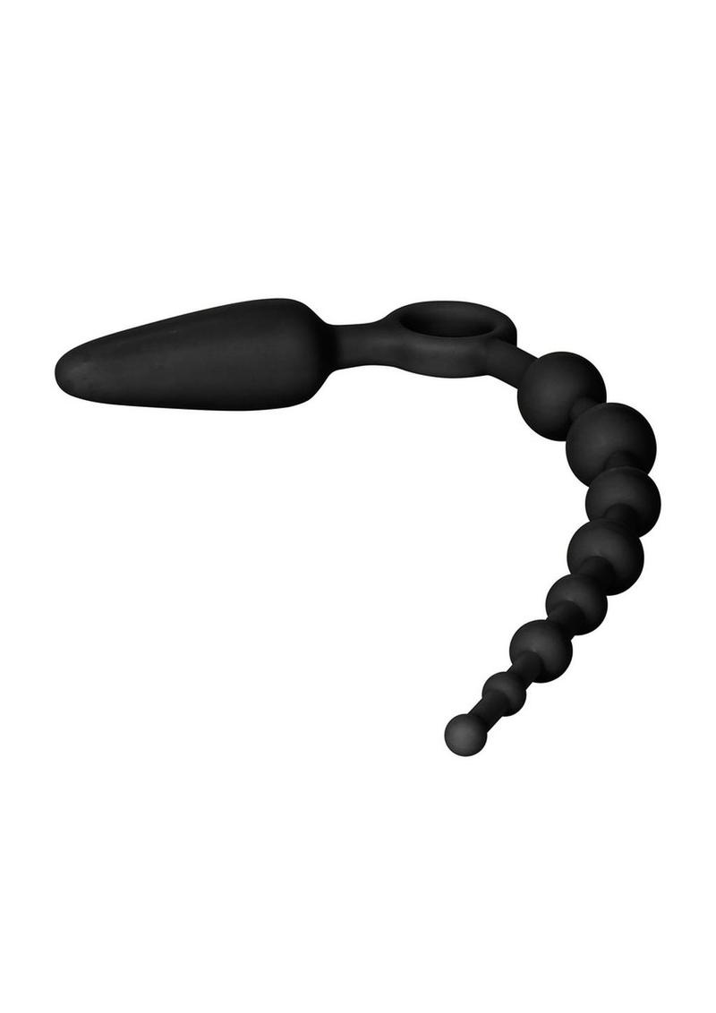 Booty Call Booty Double Dare Silicone Vibrating Butt Plug with Anal Beads