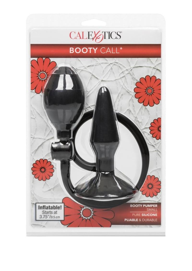 Booty Call Silicone Booty Pumper Butt Plug - Black - Small