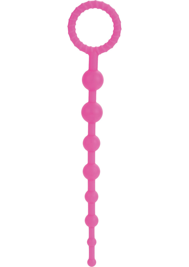 Booty Call X-10 Silicone Anal Beads - Pink