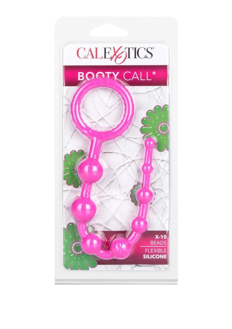 Booty Call X-10 Silicone Anal Beads - Pink