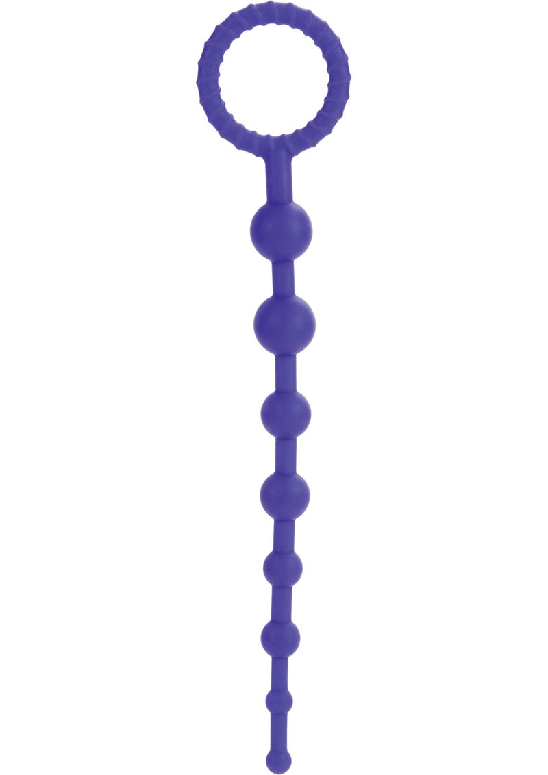 Booty Call X-10 Silicone Anal Beads - Purple