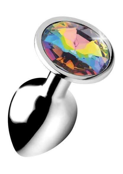 Booty Sparks Rainbow Prism Gem Anal Plug - Multicolor - Small