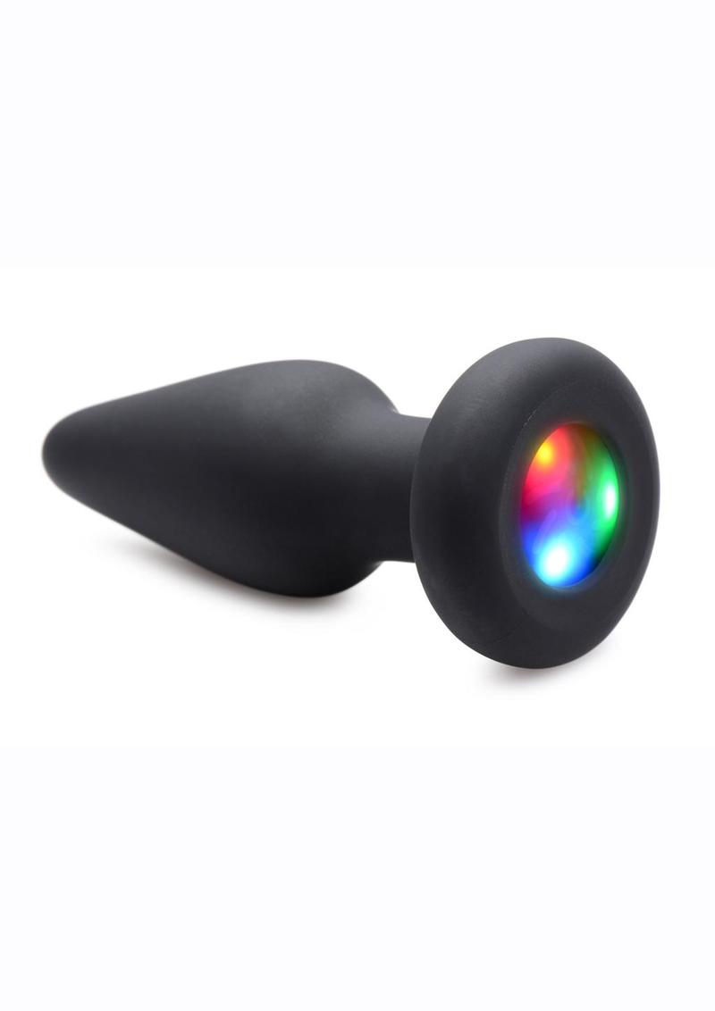 Booty Sparks Silicone Light-Up Anal Plug - Black - Small