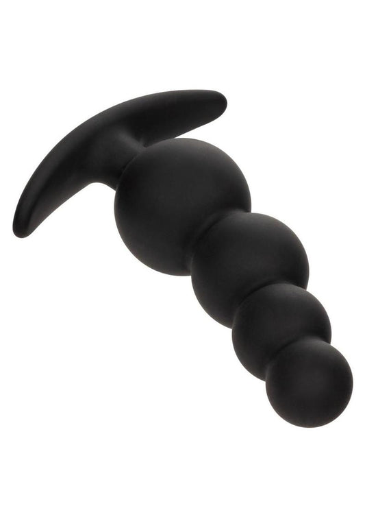 Boundless Beaded Silicone Anal Plug - Black