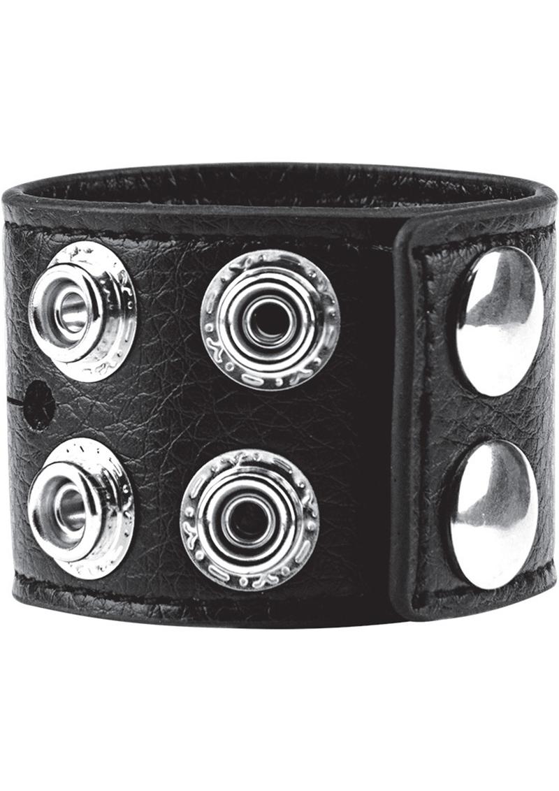 C and B Gear Cock Ring with Ball Strap - Black - 1.5in