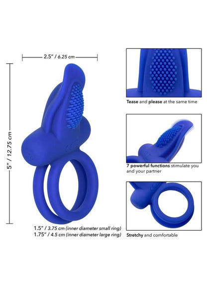 Calexotics Silicone Rechargeable Dual Pleasure Enhancer Cock Ring