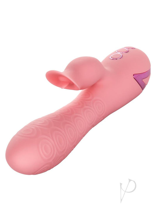 California Dreaming Pasadena Player Rechargeable Rotating Silicone Vibrator - Pink