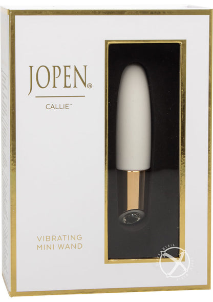 Callie Rechargeable Silicone Mini Wand Bullet Vibrator - White