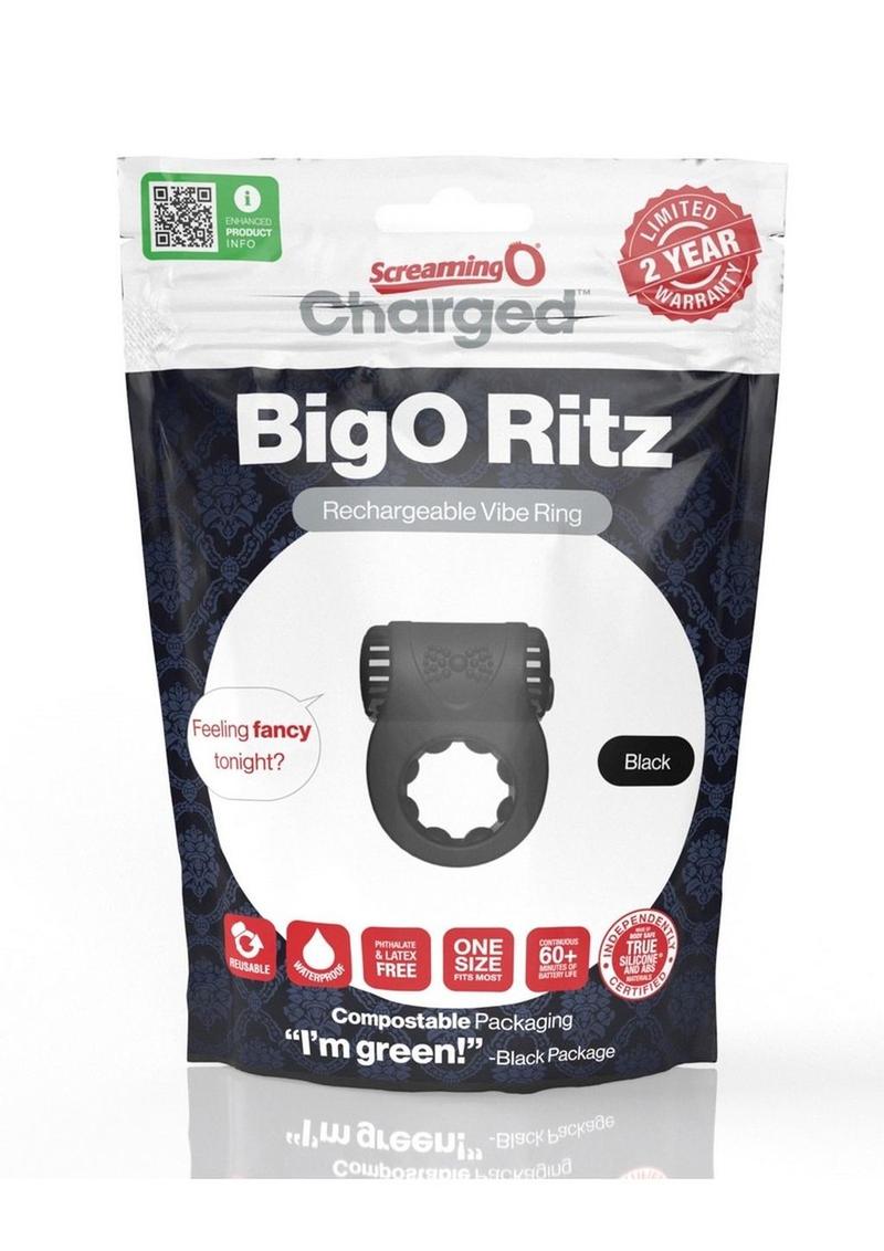 Charged Bigo Ritz Rechargeable Vibe Ring - Black