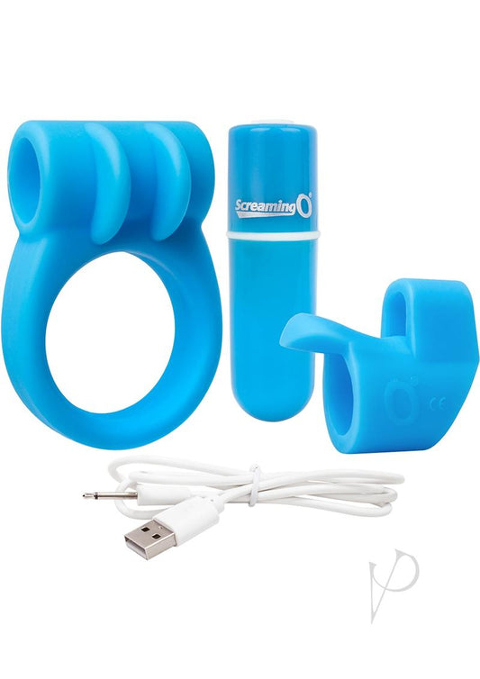 Charged Combo USB Rechargeable Silicone Kit #1 Waterproof - Blue