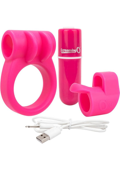 Charged Combo USB Rechargeable Silicone Kit #1 Waterproof - Pink