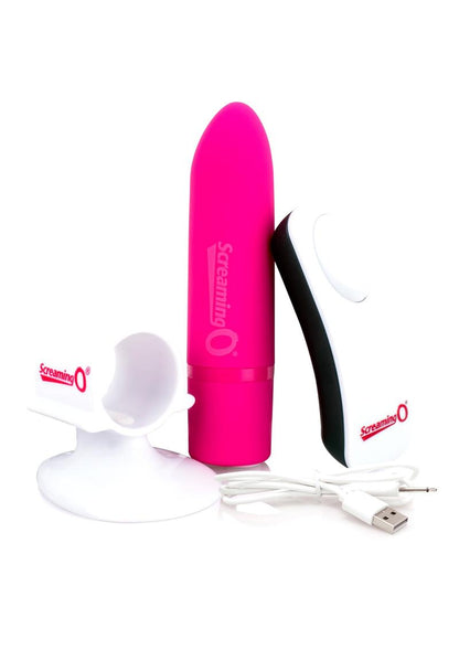 Charged Positive Wireless Remote Control USB Rechargeable Vibe Waterproof - Pink/Strawberry