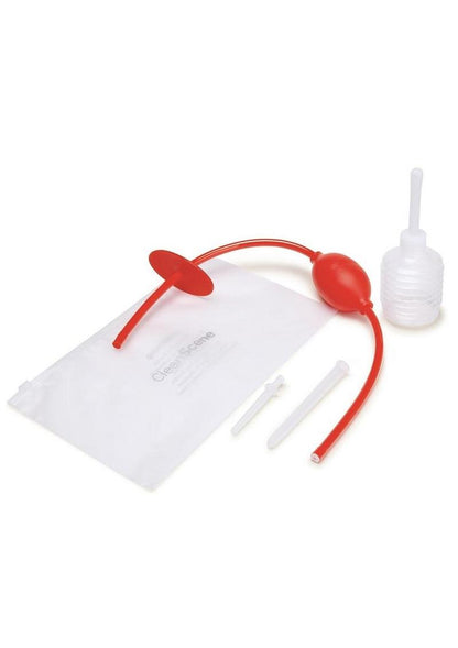 Cleanscene Higginson Anal Douche - Red - 5 Piece/Set