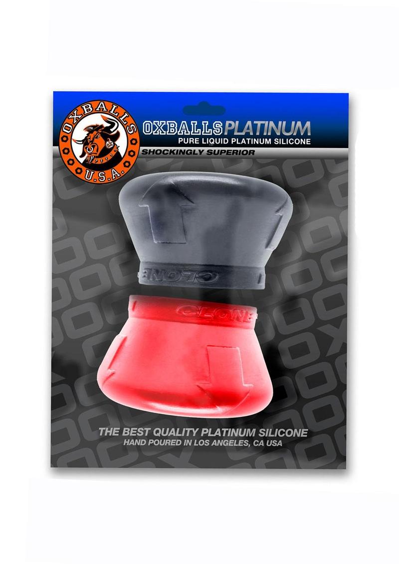 Clone Duo Silicone Ballstretcher - Black/Red - 2 Pack