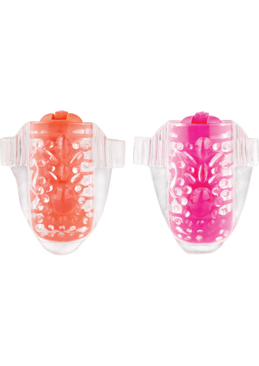 Color Pop Lingo Silicone Vibrating Tongue Ring Waterproof - Assorted Colors - 12 Each Per Case
