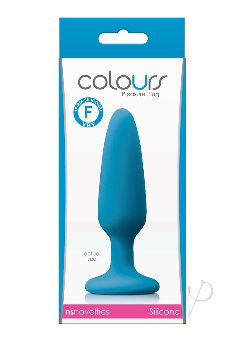 Colours Pleasure Plug Silicone Butt Plug - Blue - Small