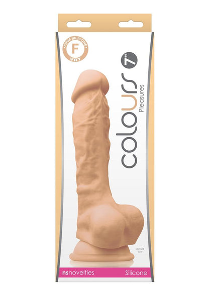 Colours Pleasure Silicone Dildo - Vanilla/White - 7in