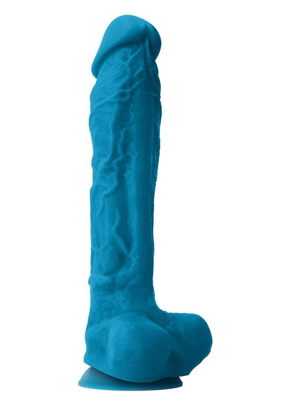 Colours Pleasures Silicone Dildo - Blue - 10in