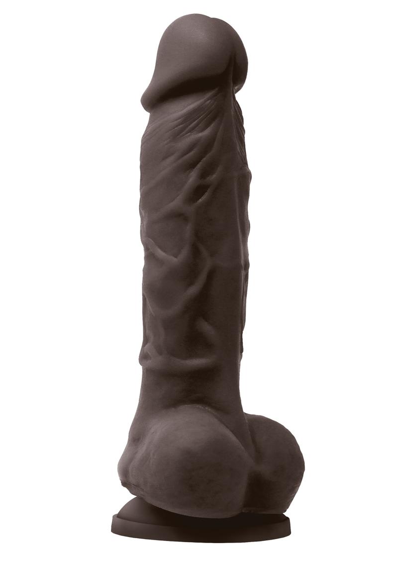 Colours Pleasures Silicone Dildo - Chocolate - 5in