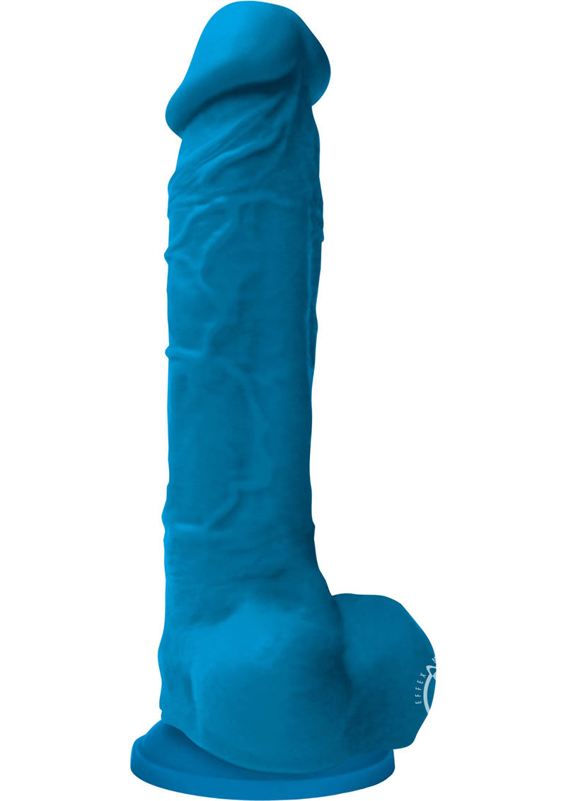 Colours Pleasures Silicone Dildo - Blue - 8in