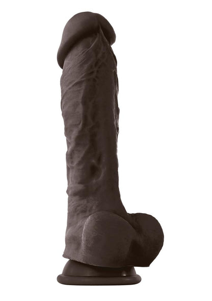 Colours Pleasures Silicone Dildo - Chocolate - 8in