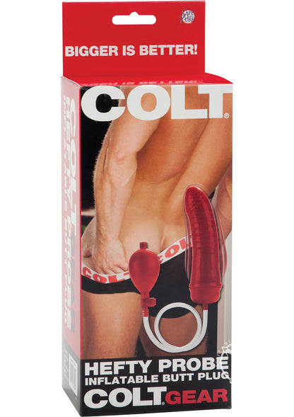 Colt Hefty Probe Inflatable Butt Plug - Red