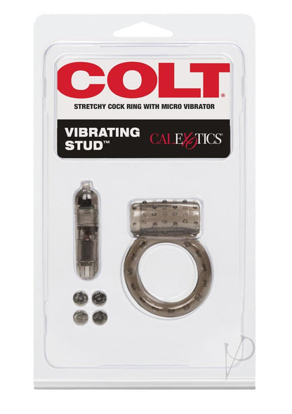 Colt Vibrating Stud Cock Ring - Black/Smoke