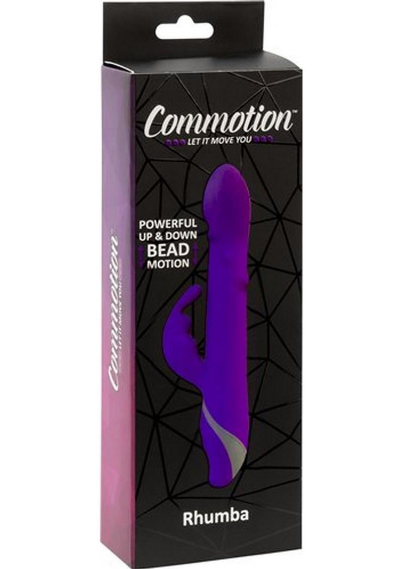 Commotion Rhumba Rechargeable Silicone Rabbit Vibrator - Purple