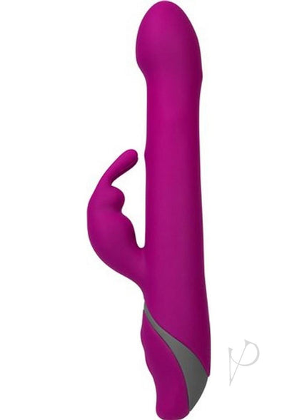 Commotion Rhumba Rechargeable Silicone Rabbit Vibrator - Pink/Raspberry