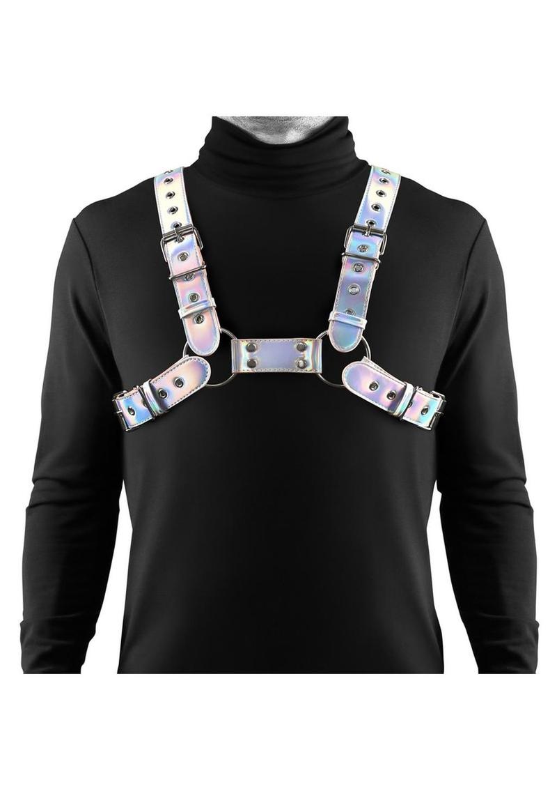 Cosmo Harness Rogue Chest Harness - Multicolor/Rainbow - Medium/Small