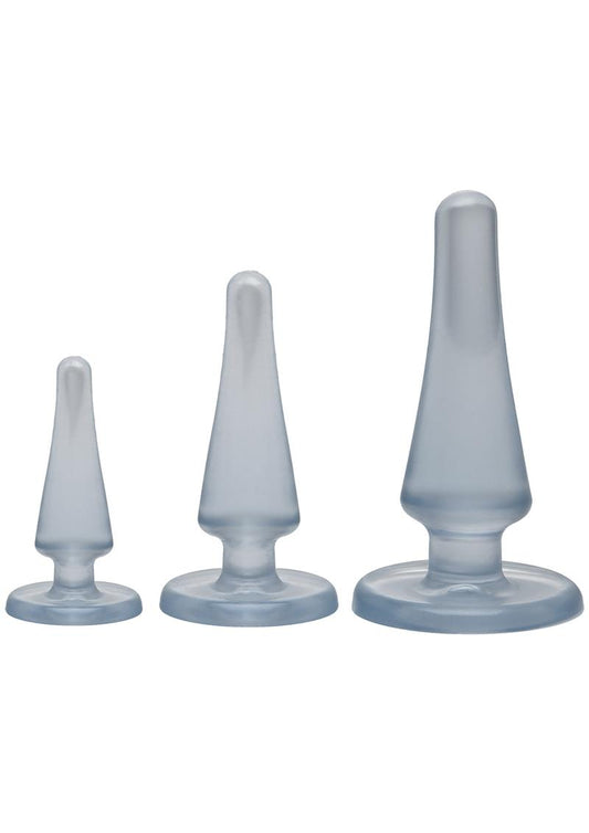 Crystal Jellies Anal Initiation - Clear - 3 Piece Kit