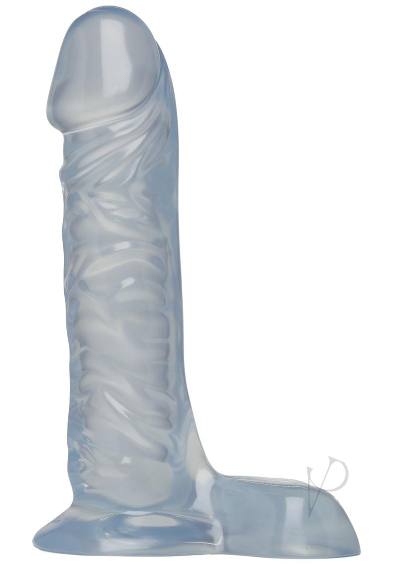 Crystal Jellies Ballsy Super Dildo - Clear - 7in