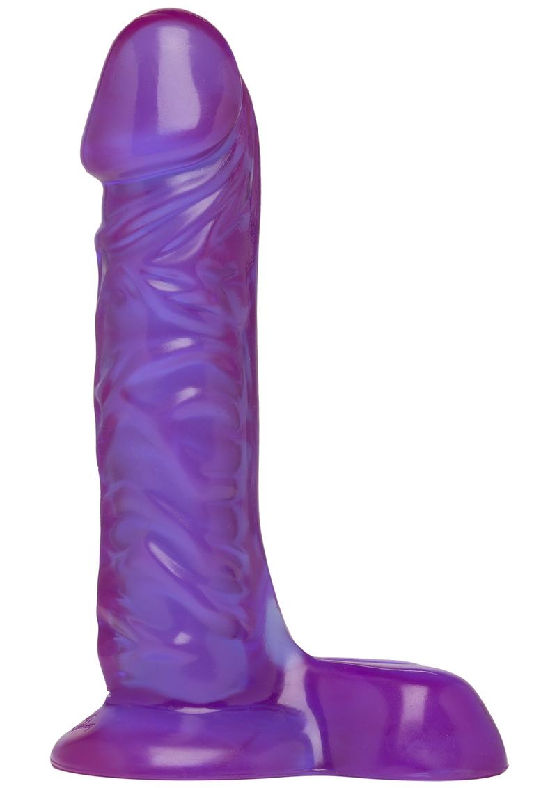 Crystal Jellies Ballsy Super Dildo - Purple - 7in