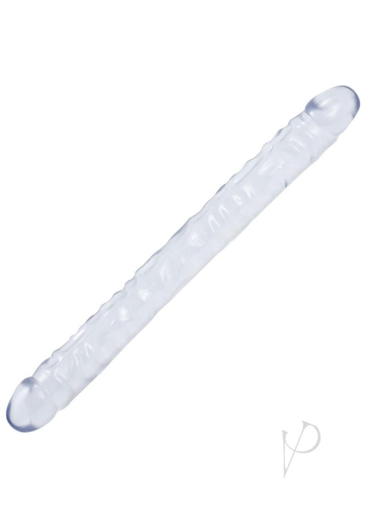 Crystal Jellies Double Dildo - Clear - 18in