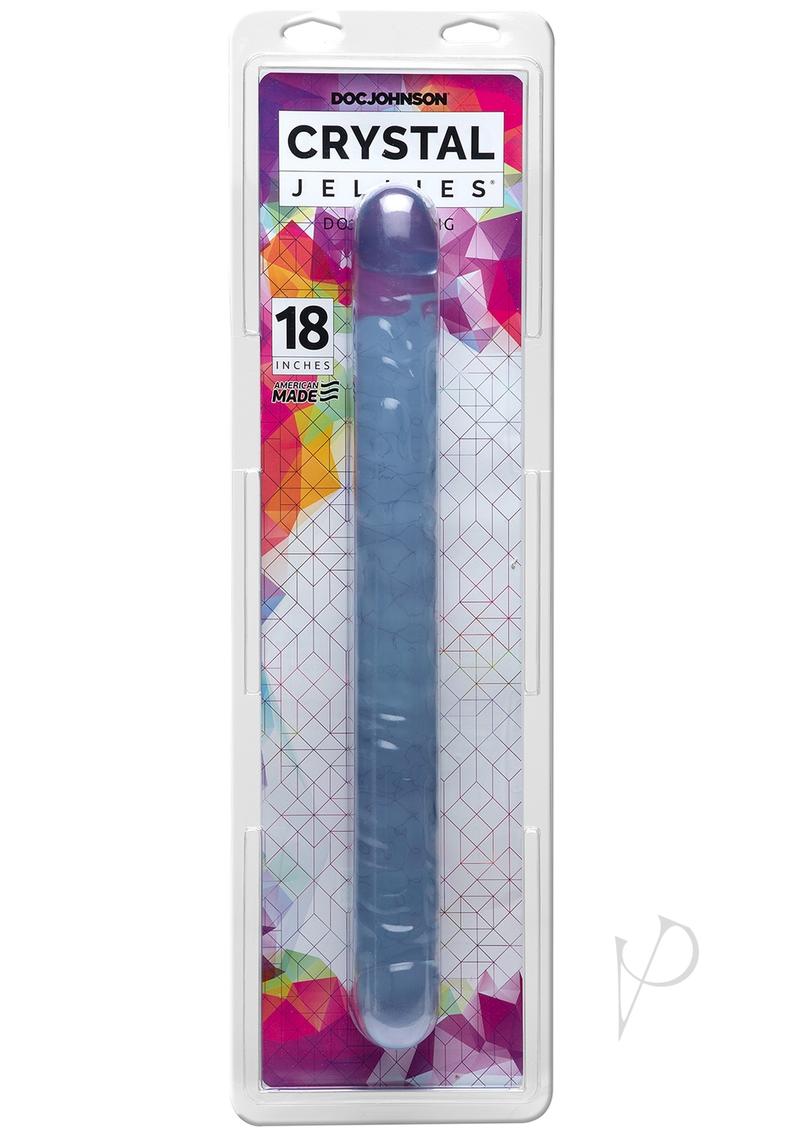 Crystal Jellies Double Dildo - Clear - 18in