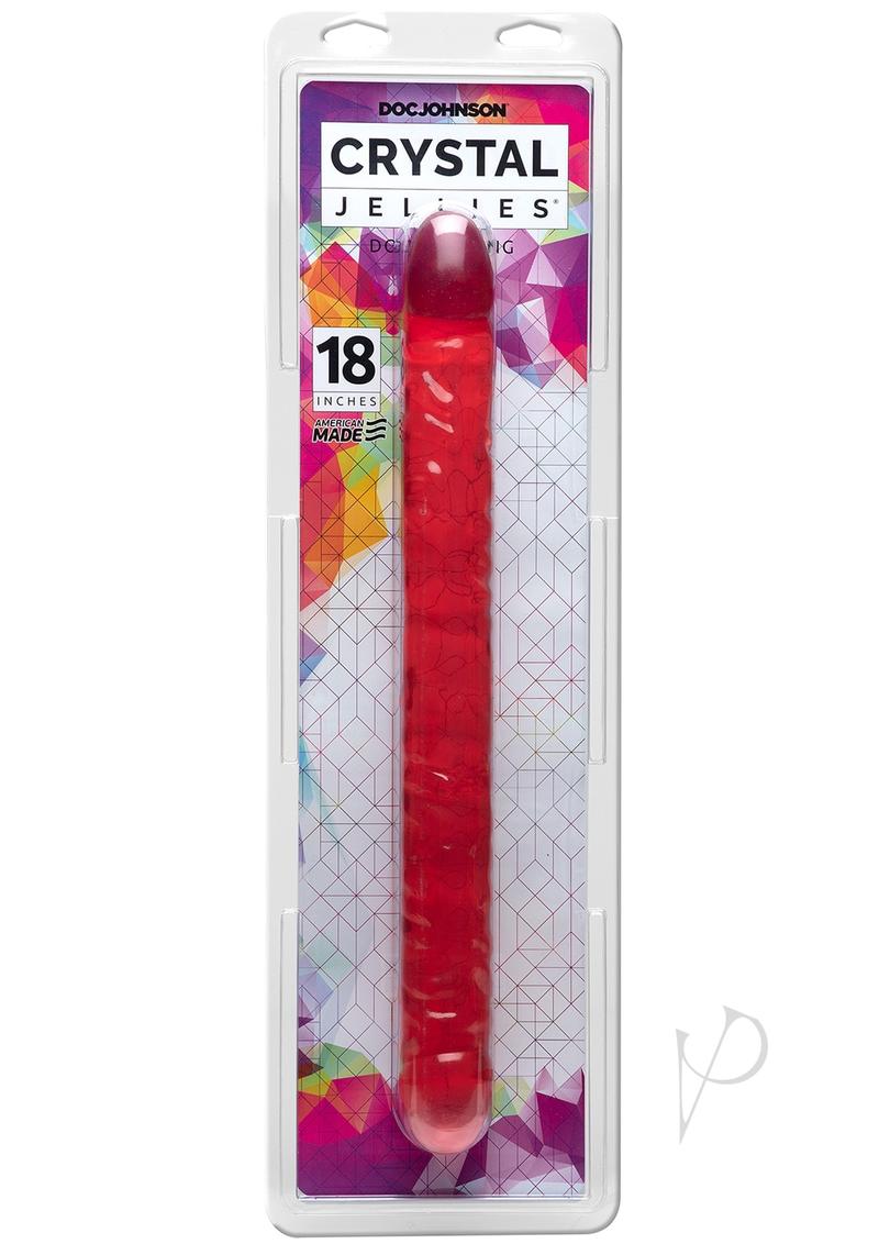 Crystal Jellies Double Dildo - Pink - 18in