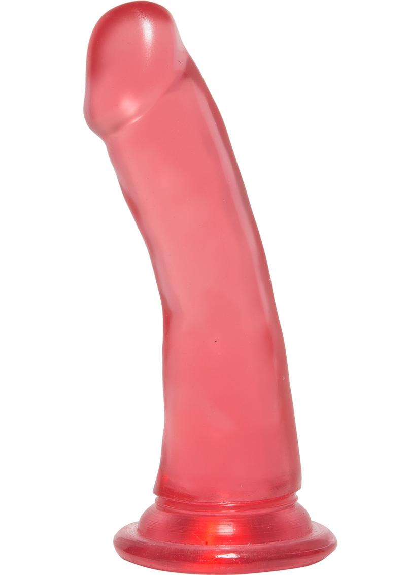 Crystal Jellies Slim Dildo - Pink - 6.5in