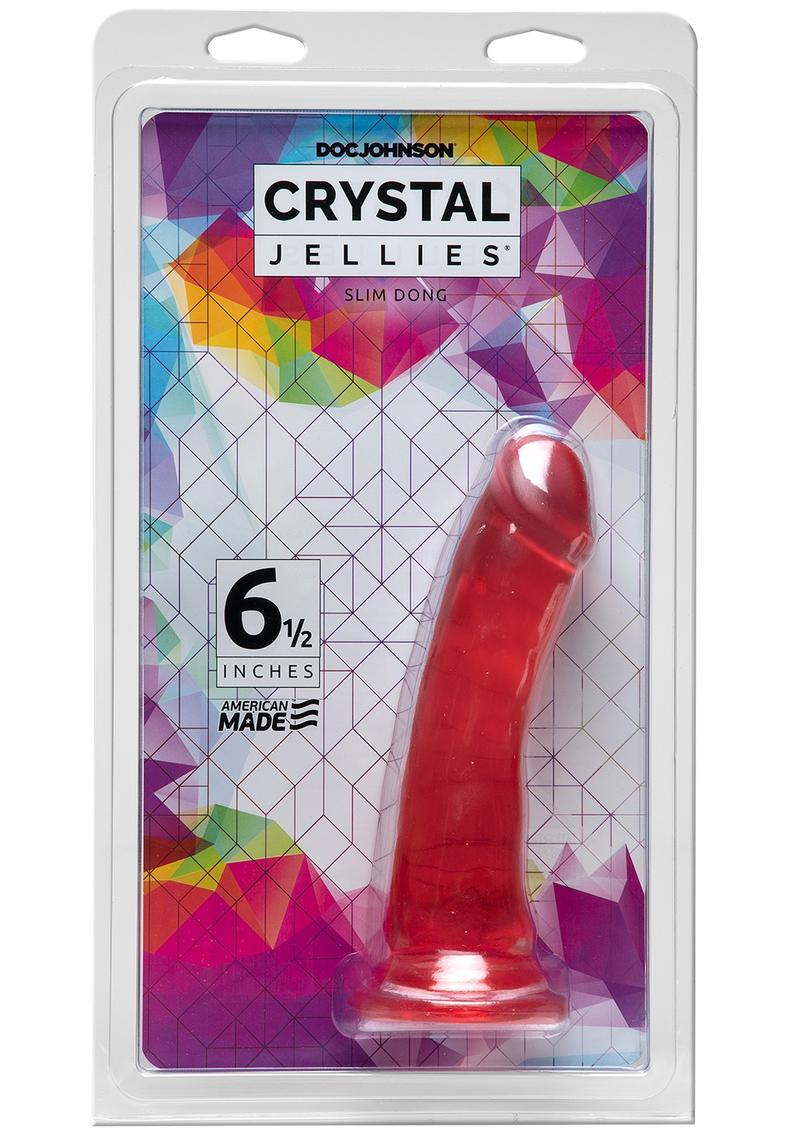 Crystal Jellies Slim Dildo - Pink - 6.5in