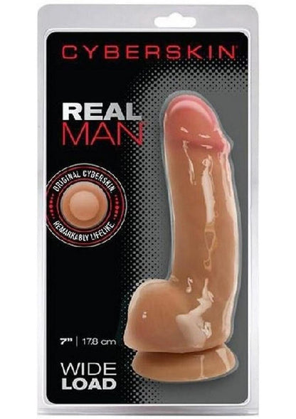 Cyberskin Real Man Wide Load Dildo - Vanilla - 7in