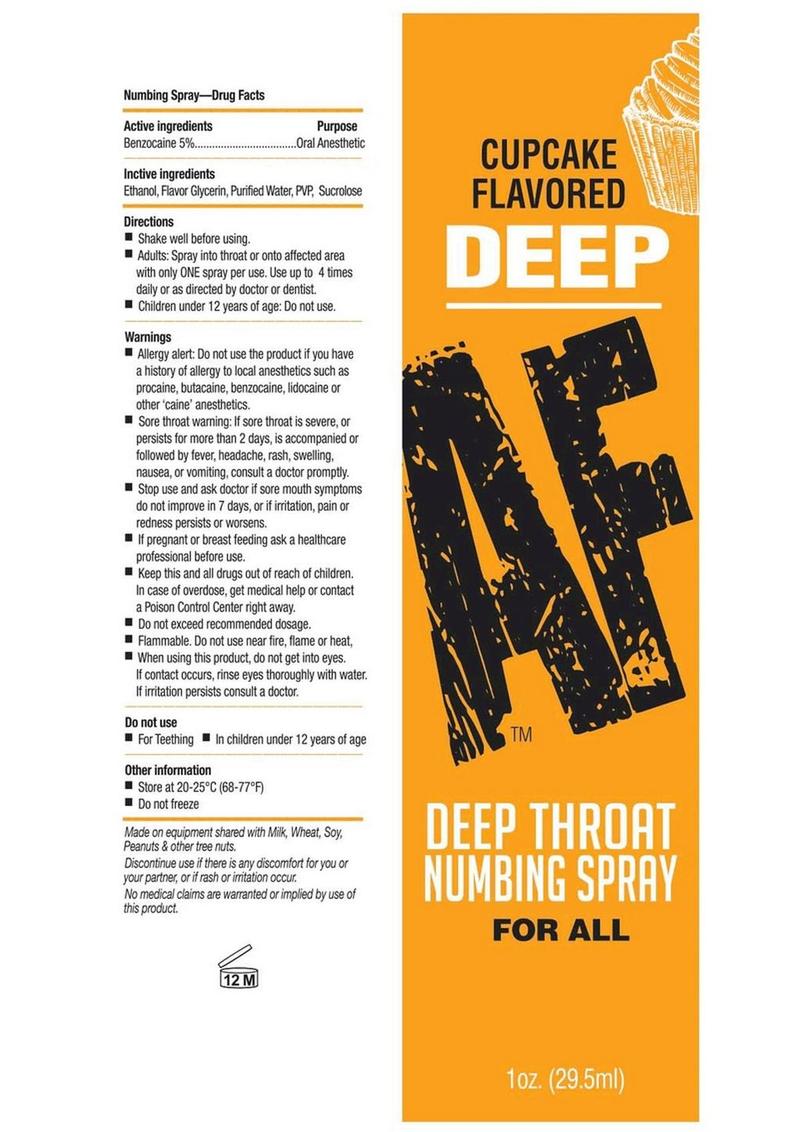 Deep AF Deep Throat Numbing Spray - Cupcake