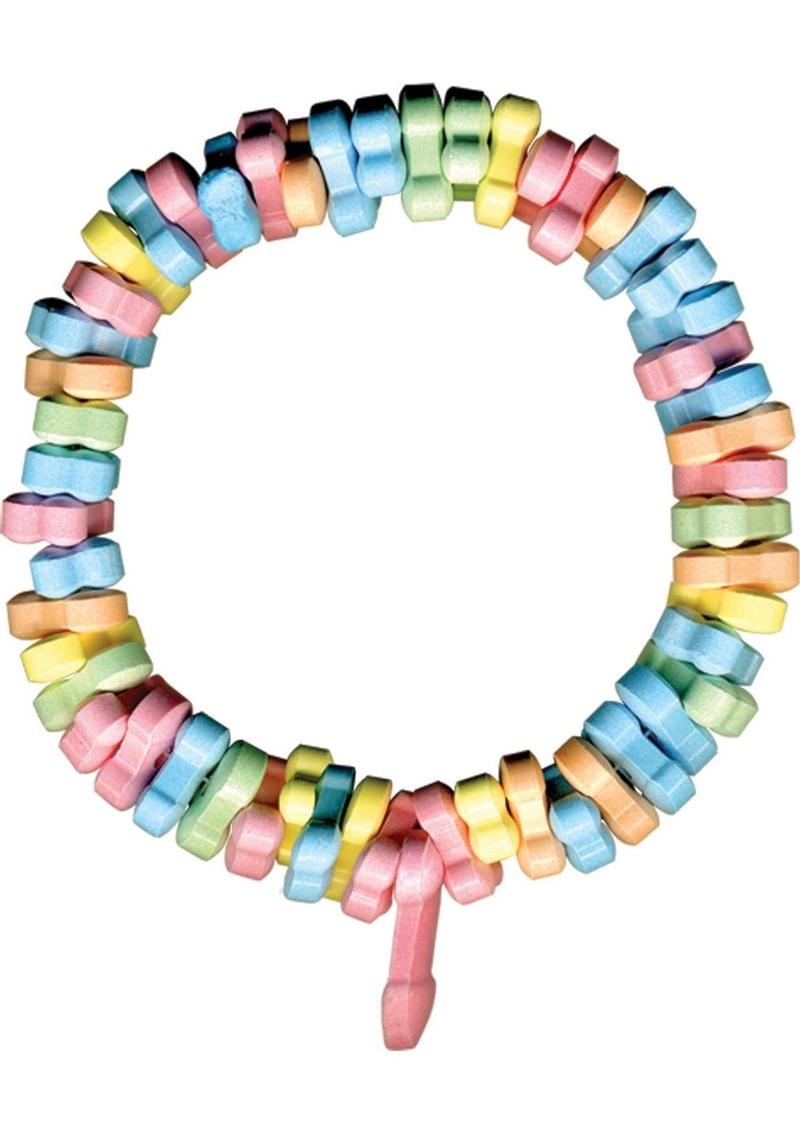 Dicky Charms Multi Flavored Penis Shaped Candy In A Super Stretch Necklace - Multicolor