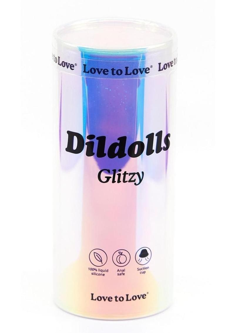 Dildolls Glitzy Silicone Dildo - Pink