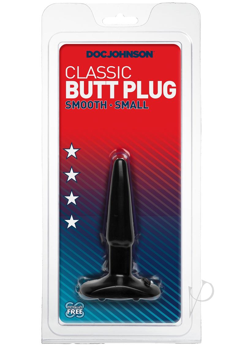 Doc Johnson Classic Butt Plug - Black - Small