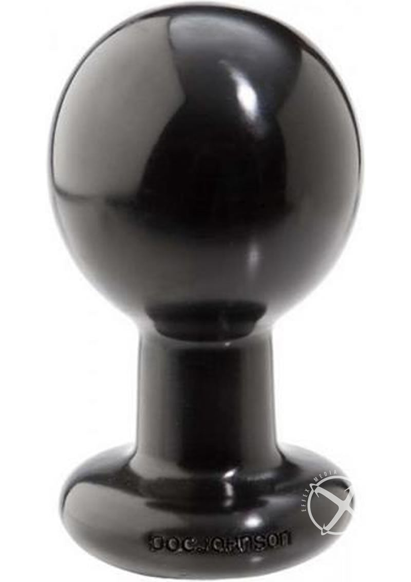 Doc Johnson Round Butt Plug - Black - Large